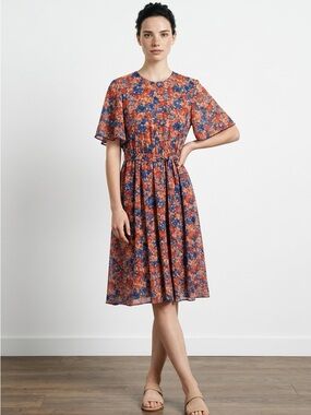 Vintage Floral Elegant Dress | Size 10 | Perfect for Summer